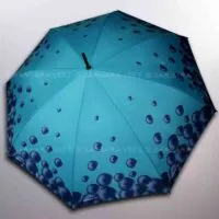 OMBRELLO LUNGO AUTOMATICO XL ANTIVENTO ULTRA+ . BUBBLES - TURQUOISE