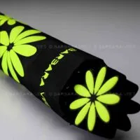 OMBRELLO ANTIVENTO IMPUGNATURA MARGHERITA . FLOWER POWER - LIME