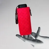 OMBRELLO ULTRALEGGERO TASCABILE PIATTO . MICRODOTS - RED